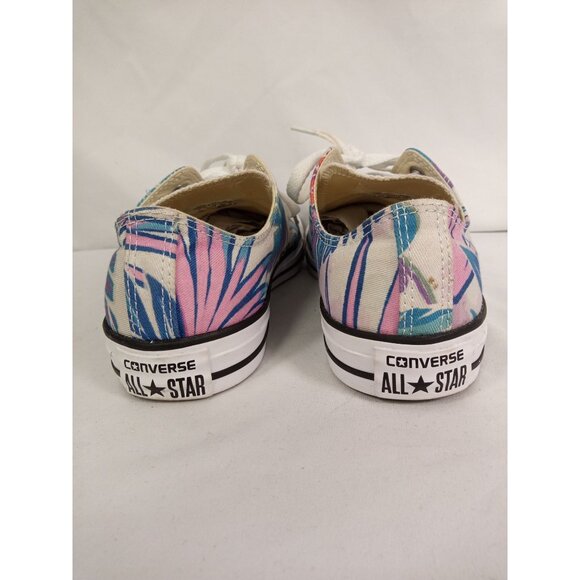Converse Tropical Print Purple White Low Top Shoes Women's Size 9 - Picture 4 of 12